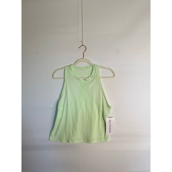 Athleta • NWT Grid Knit Singlet Tank Top Lime Green Athletic Racerback Small - Picture 3 of 9